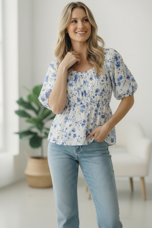 Sunday in Provence Peplum Blouse