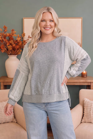 Lounging in Lace Grey Set