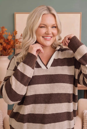 Preppy and Relaxed Knit Pullover