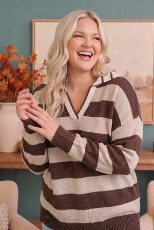 Preppy and Relaxed Knit Pullover