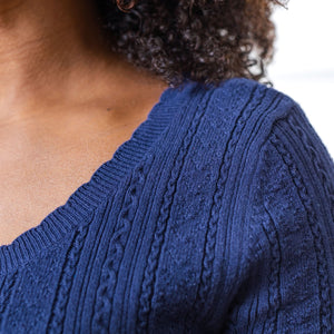 Fitted Cable Sweater Dress