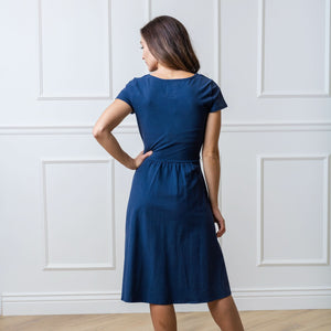Organic Tie-Waist Knit Dress
