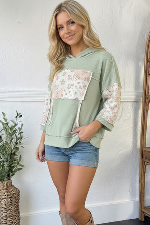 Happy Little Details Sage Pullover