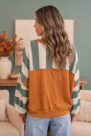 Stripes and Spice Pullover