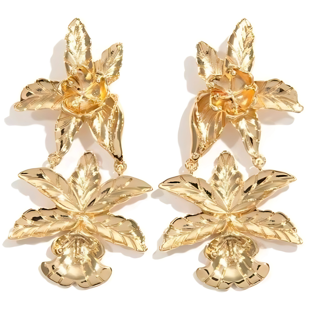 18k Gold Plated Statement Earrings