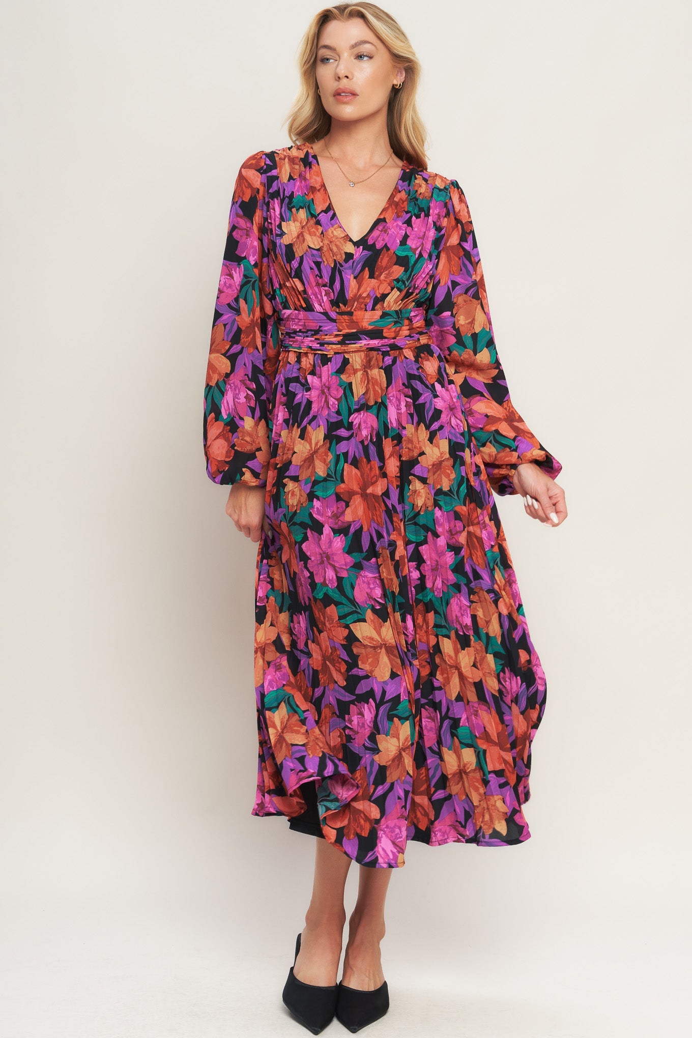 OUR BEAUTIFUL LOVE WOVEN MIDI DRESS