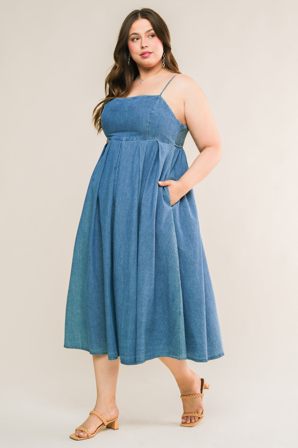 heart denim dress Avec Les Filles Women's Heart Detailed Sleeveless Mini Dress