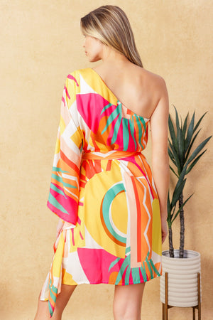 Easy Way Out Woven Kaftan Mini Dress