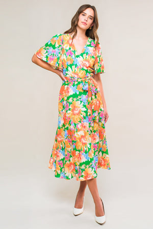 Effervescent Love True Wrap Midi Dress