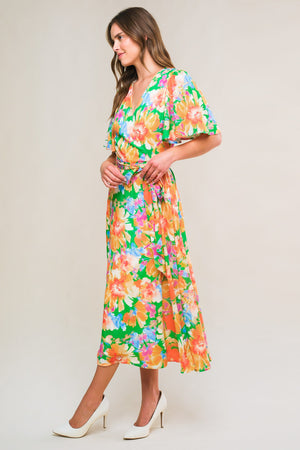 Effervescent Love True Wrap Midi Dress