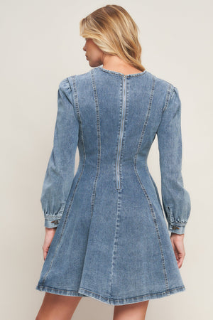 YOUR SWEETIE DENIM MINI DRESS