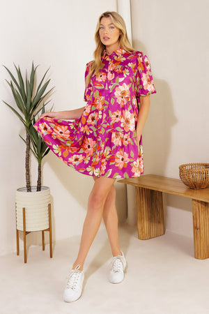 CONCEPTUALLY CHIC WOVEN MINI DRESS