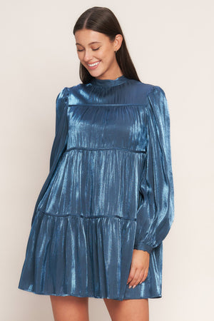 SERENITY CALLING WOVEN BABYDOLL MINI DRESS