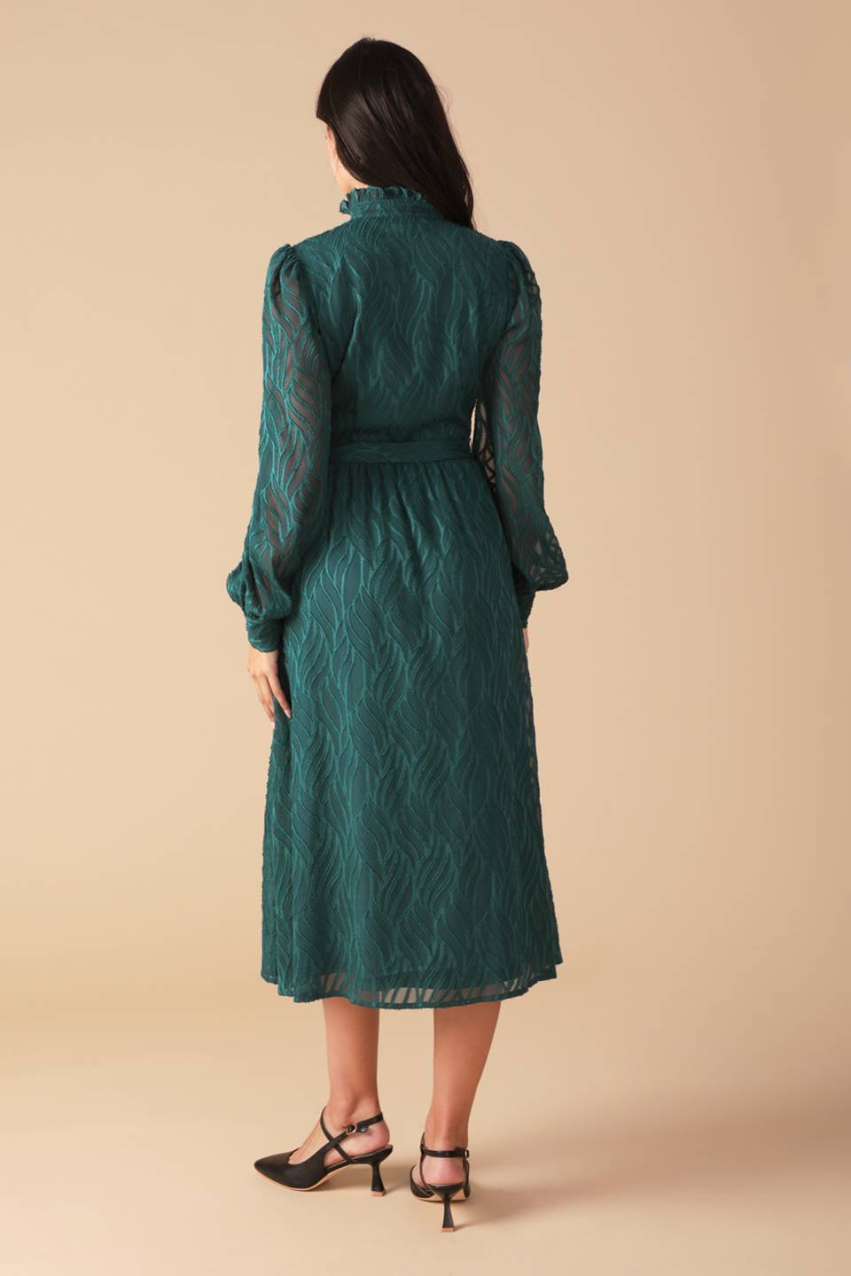 HANDLED IT WOVEN MIDI DRESS