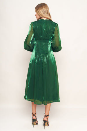 VITAL MOMENT WOVEN MIDI DRESS