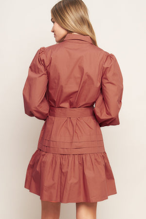 AESTHETIC POSE WOVEN MINI DRESS