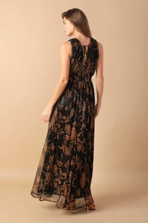 EVERYDAY HUSTLE WOVEN PLEATED MAXI DRESS