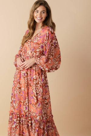 WHISPERING WILLOWS WOVEN MAXI DRESS