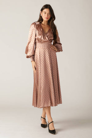 MOMENTS OF CLARITY WOVEN MIDI DRESS