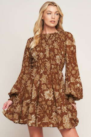 SWEET REMINISCENCE WOVEN MINI DRESS