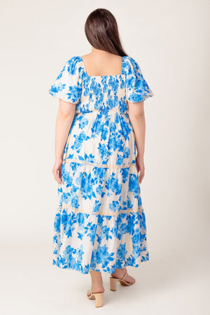 BLOOMING DAY WOVEN MIDI DRESS