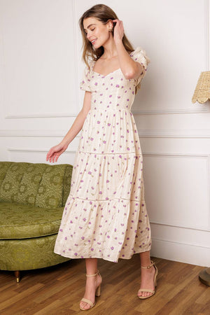 Sunset Gazing Woven Midi Dress