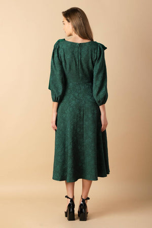 COSMIC REFLECTIONS WOVEN MIDI DRESS