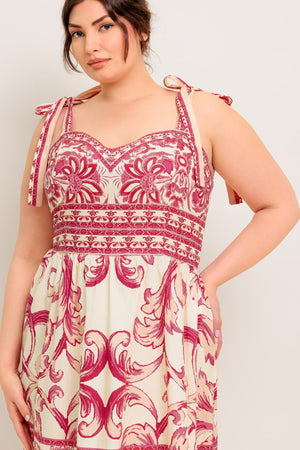 THE GARDEN'S SECRET WOVEN MIDI DRESS