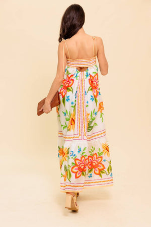 SAID AND DONE IVORY WOVEN MAXI DRESS