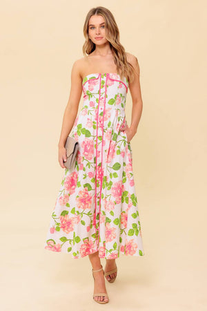 BETTER THAN EVER WOVEN MIDI DRESS