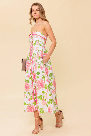 BETTER THAN EVER WOVEN MIDI DRESS