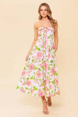 BETTER THAN EVER WOVEN MIDI DRESS