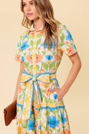 FOR THE MOMENT IVORY WOVEN MIDI DRESS