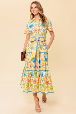 FOR THE MOMENT IVORY WOVEN MIDI DRESS
