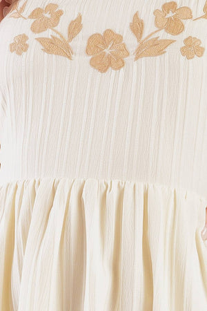 Total Crush Cream Woven Midi Dress