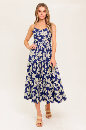 PETALS IN THE WIND WOVEN MIDI DRESS