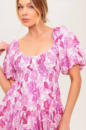 MEADOW RHYTHM WOVEN EYELET MINI DRESS