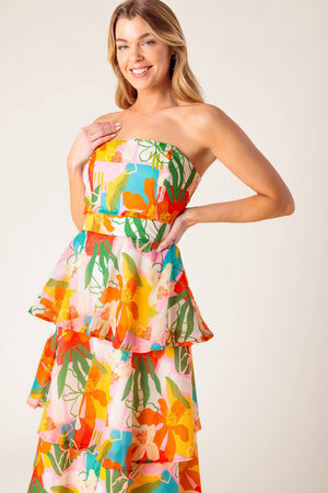 HALF PAST SUNSET WOVEN MAXI DRESS