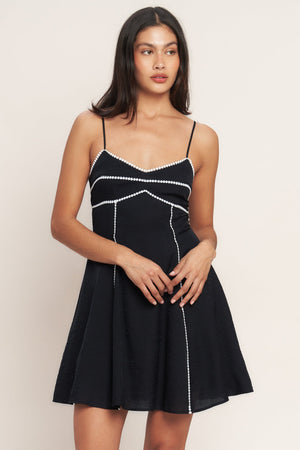 ALL EYES ON YOU WOVEN MINI DRESS