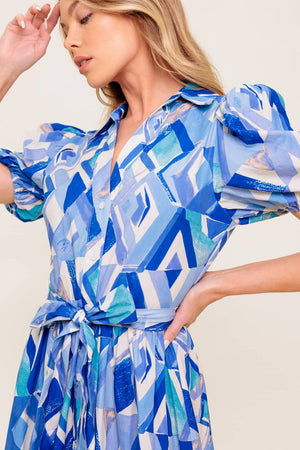 FAITHFUL WISH OYSTER WOVEN MDI DRESS