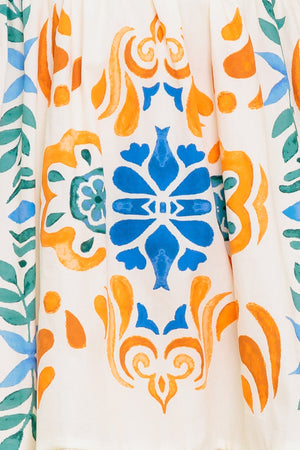 FLORAL KISS IVORY WOVEN MINI DRESS