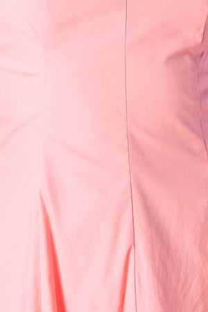 On the Right Track Peach Woven Midi Dress