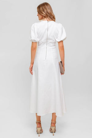 Secret Vine Glow Woven Twill Midi Dress