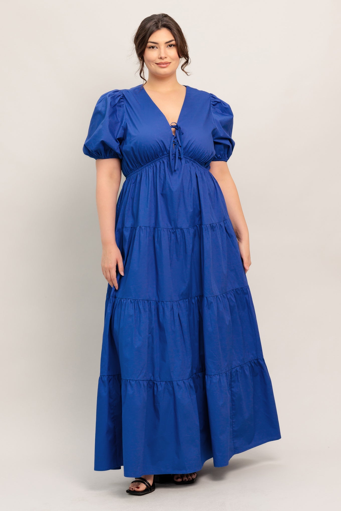 SUMMER GLOW ROYAL BLUE WOVEN MAXI DRESS, ROYAL BLUE / S