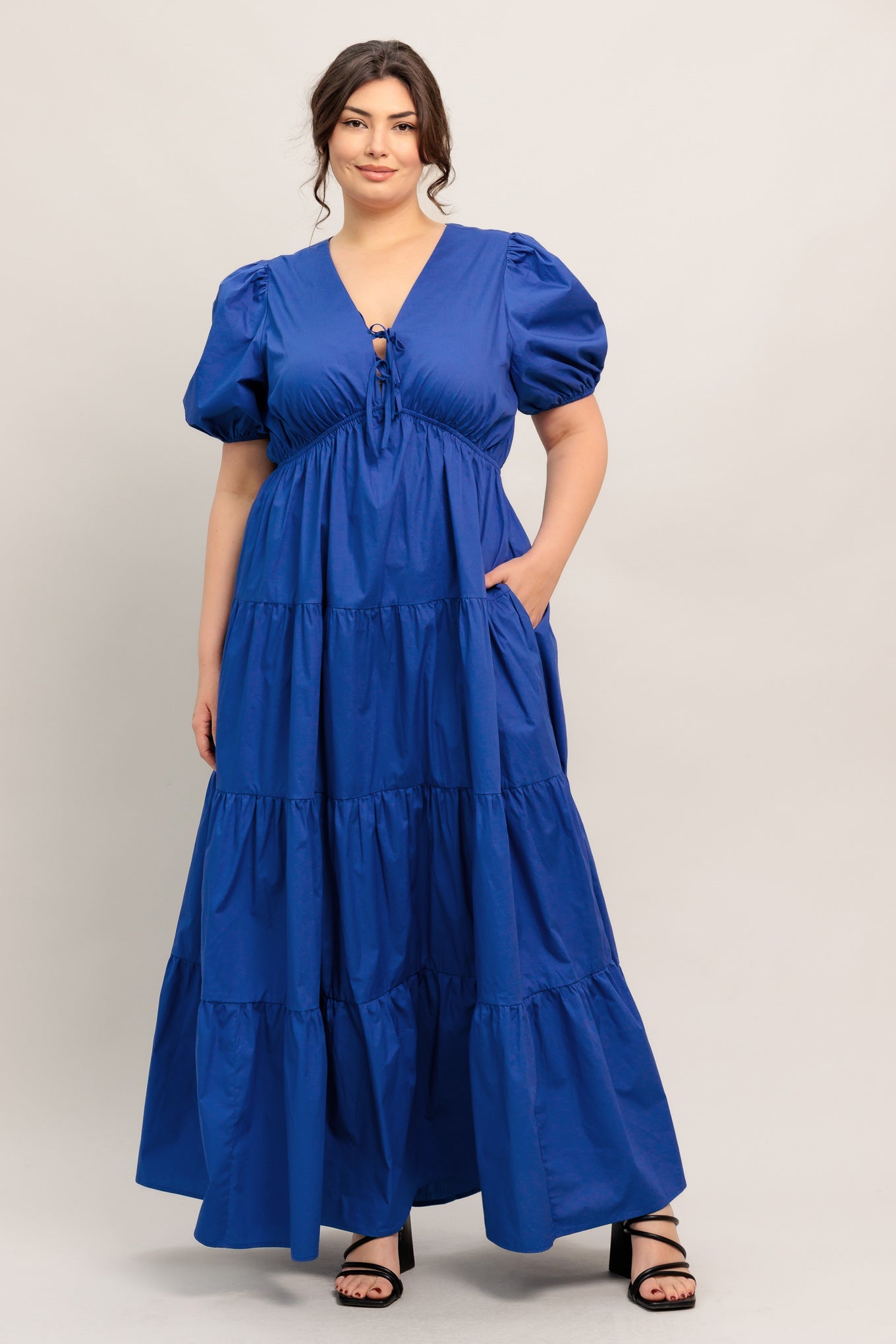 SUMMER GLOW ROYAL BLUE WOVEN MAXI DRESS, Flying Tomato ROYAL BLUE / S SUMMER GLOW ROYAL BLUE WOVEN MAXI DRESS, Flying Tomato ROYAL BLUE / S