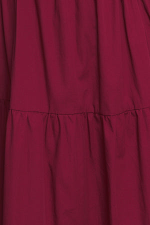 SUMMER GLOW BURGUNDY WOVEN MAXI DRESS