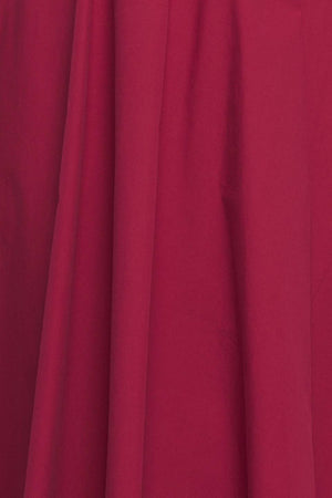 CRIMSON ROMANCE WOVEN MIDI DRESS