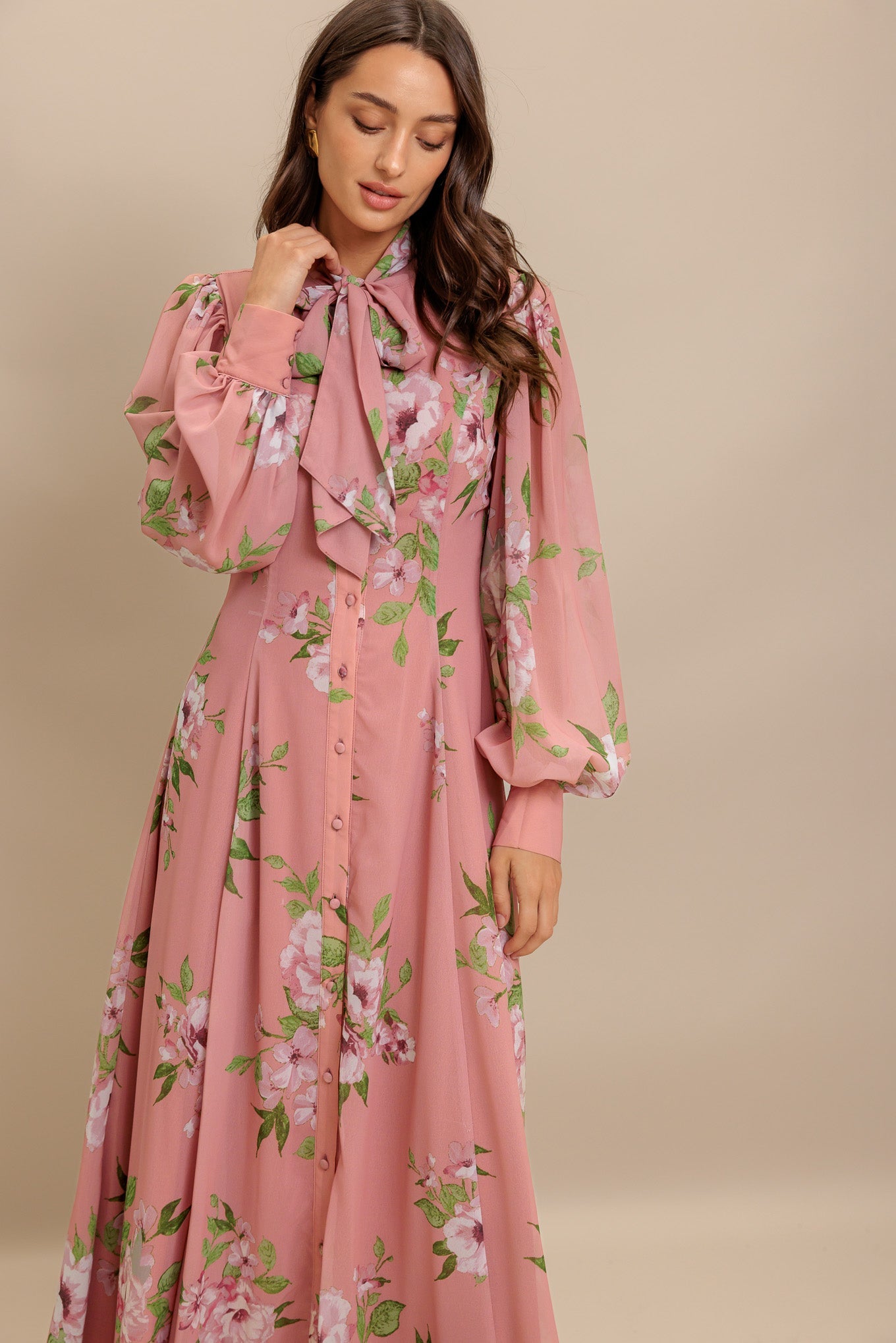 BLUSH BOTANICA WOVEN MIDI DRESS