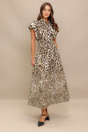 ROAR MODE WOVEN MIDI DRESS
