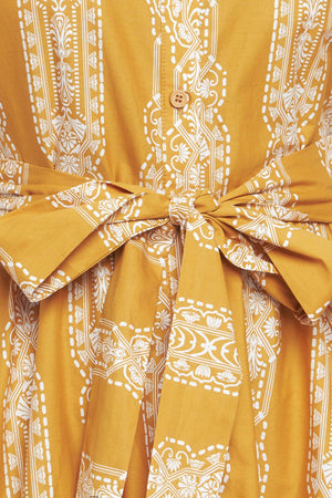 DESERT BLOOM WOVEN MIDI DRESS